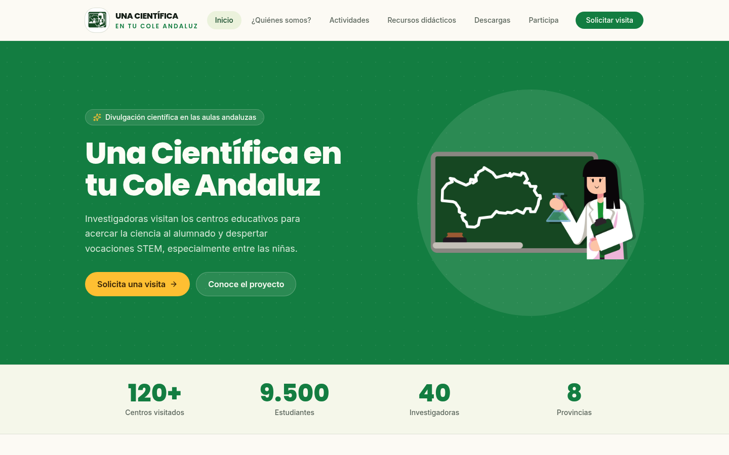 Una Científica en tu Cole — Divulgación científica STEM