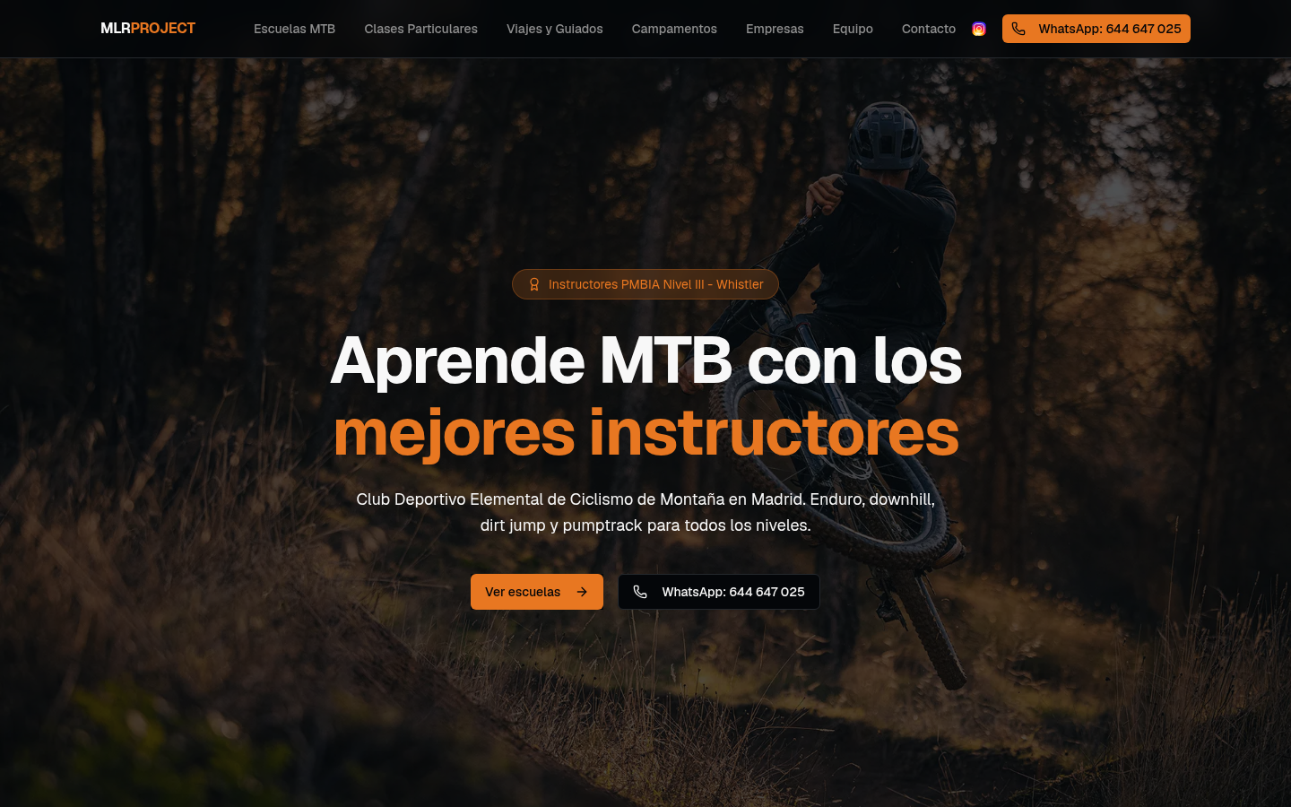 MLR Project MTB — Escuela de Mountain Bike